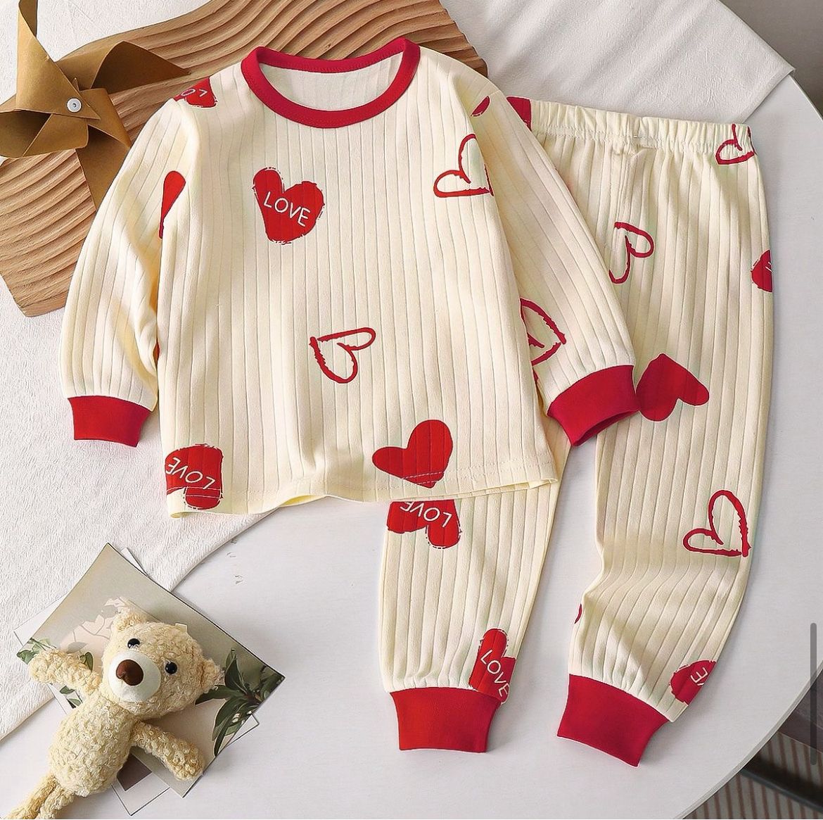 Cotton valentine's pajamas