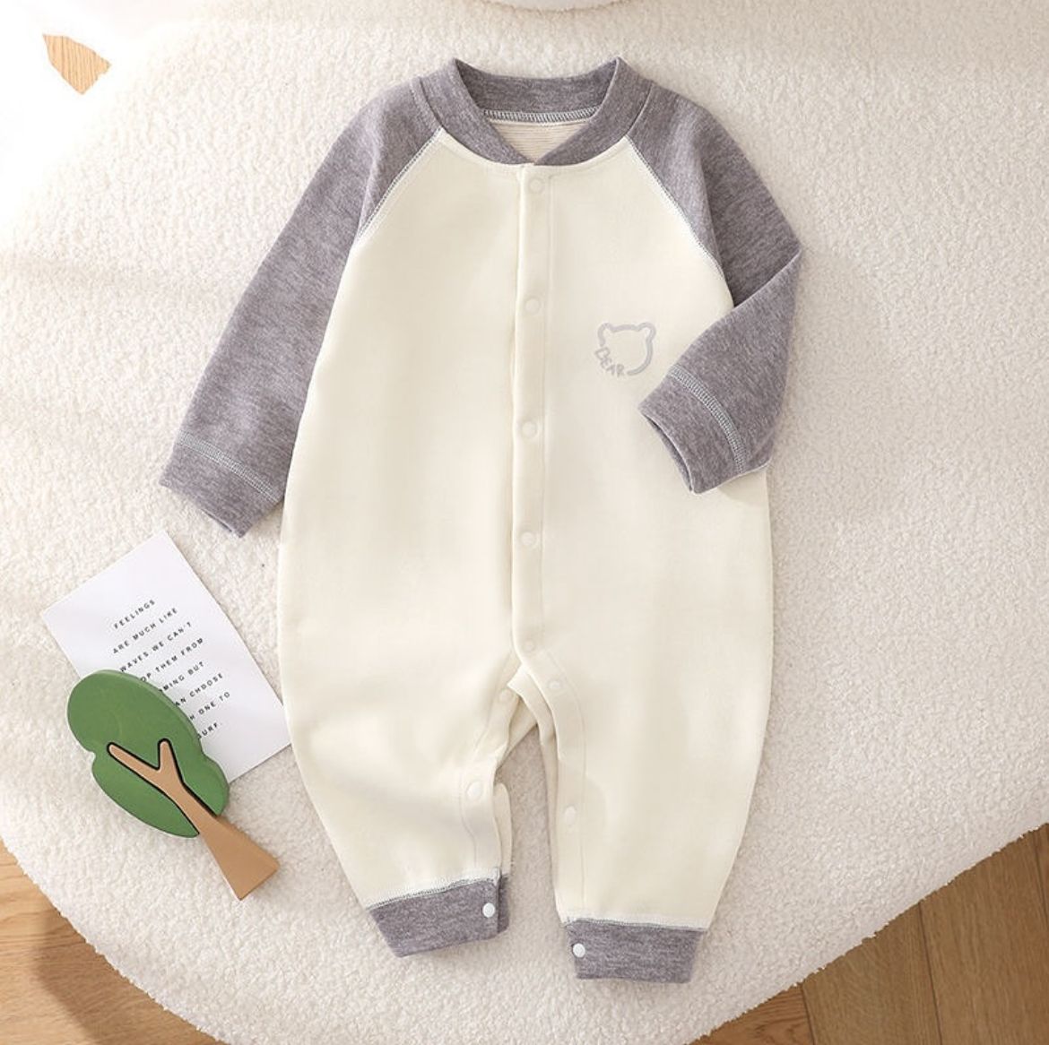 premium silk wool baby onesie