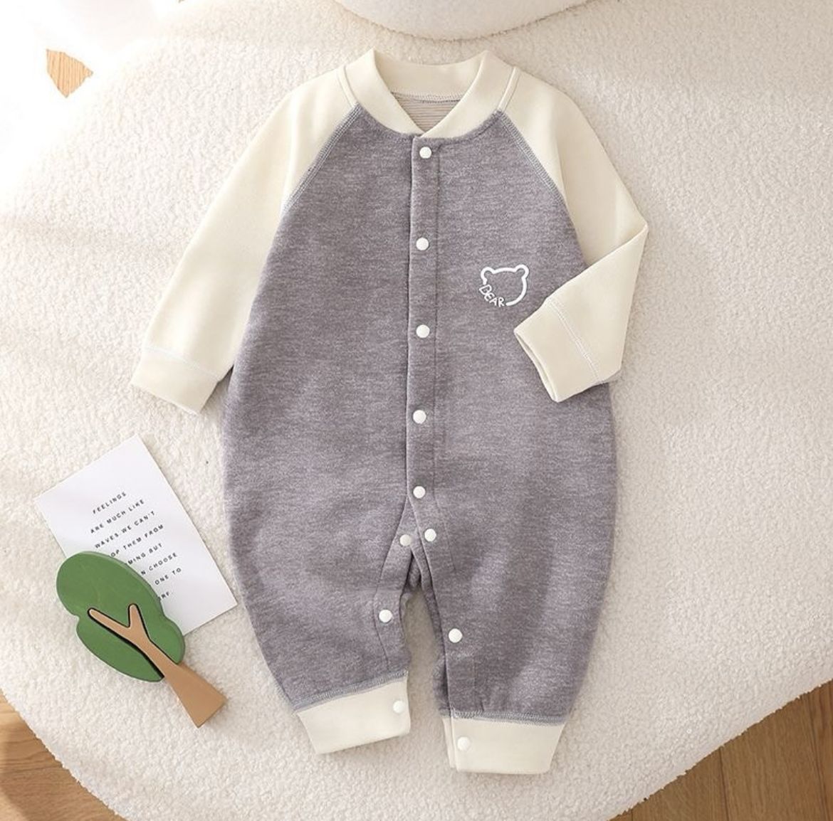 premium silk wool baby onesie