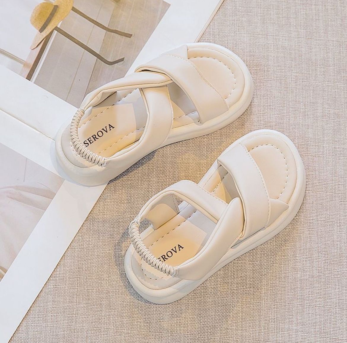 White cream sandals