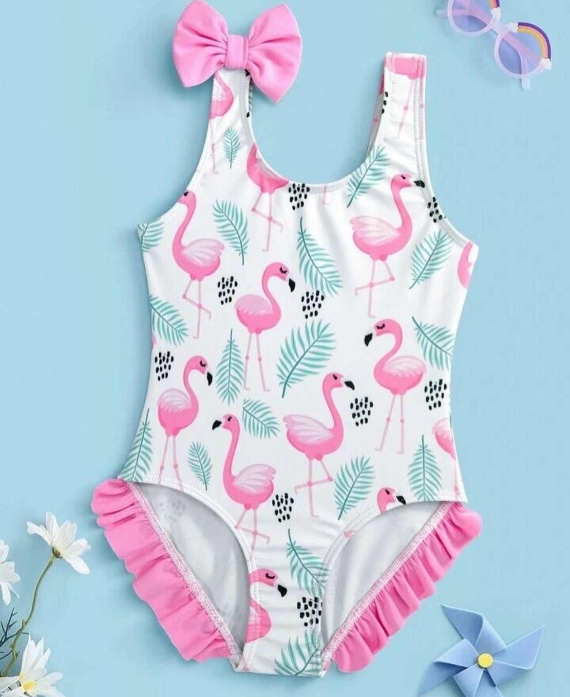 Flamingo swimsuit for girls
