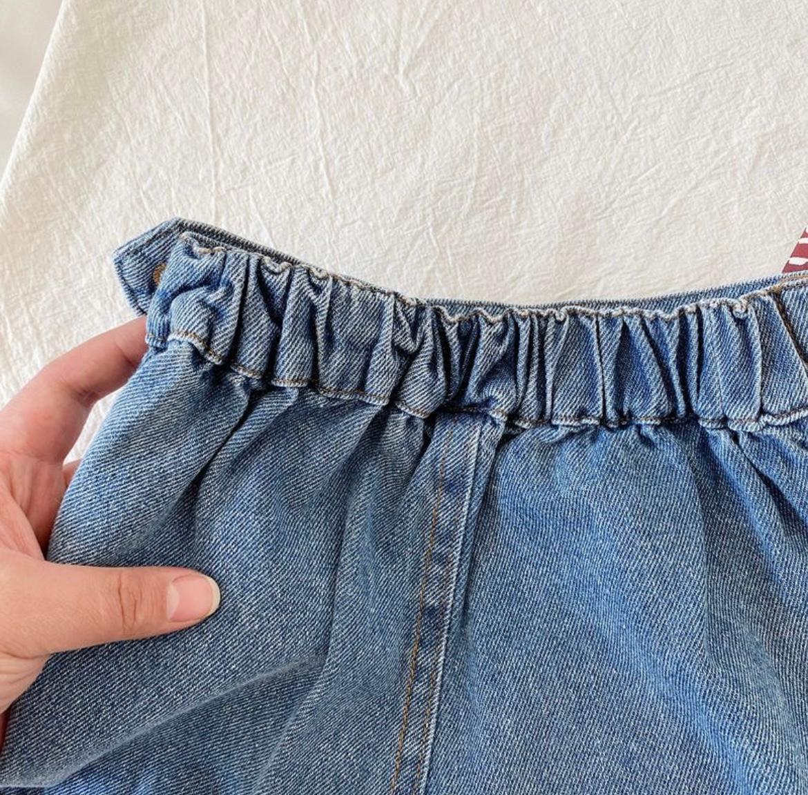 jeans skort