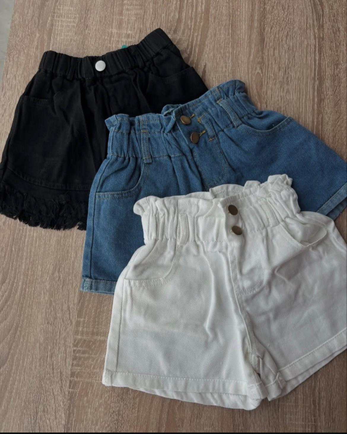 White Denim Short