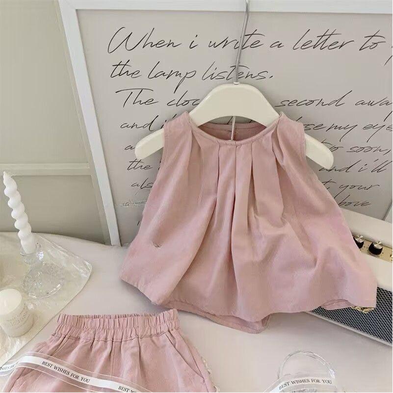 Light pink short and top