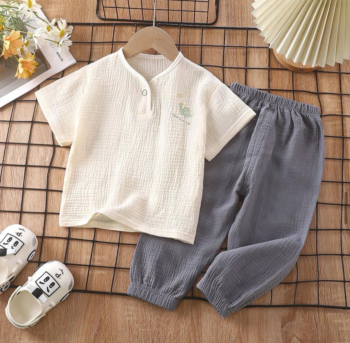 Blue and white Linen set