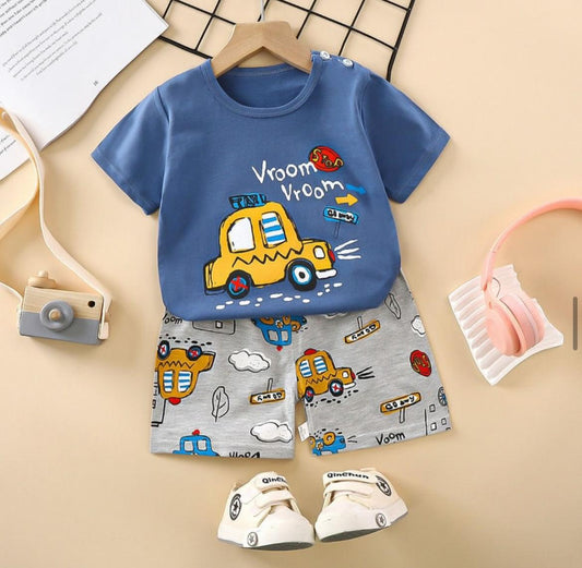 Cotton Blue and grey pajama