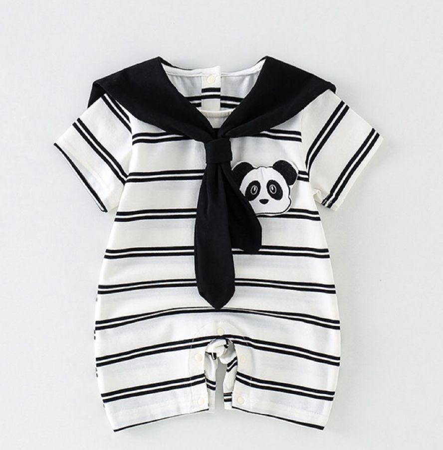 overall Panda black and white set