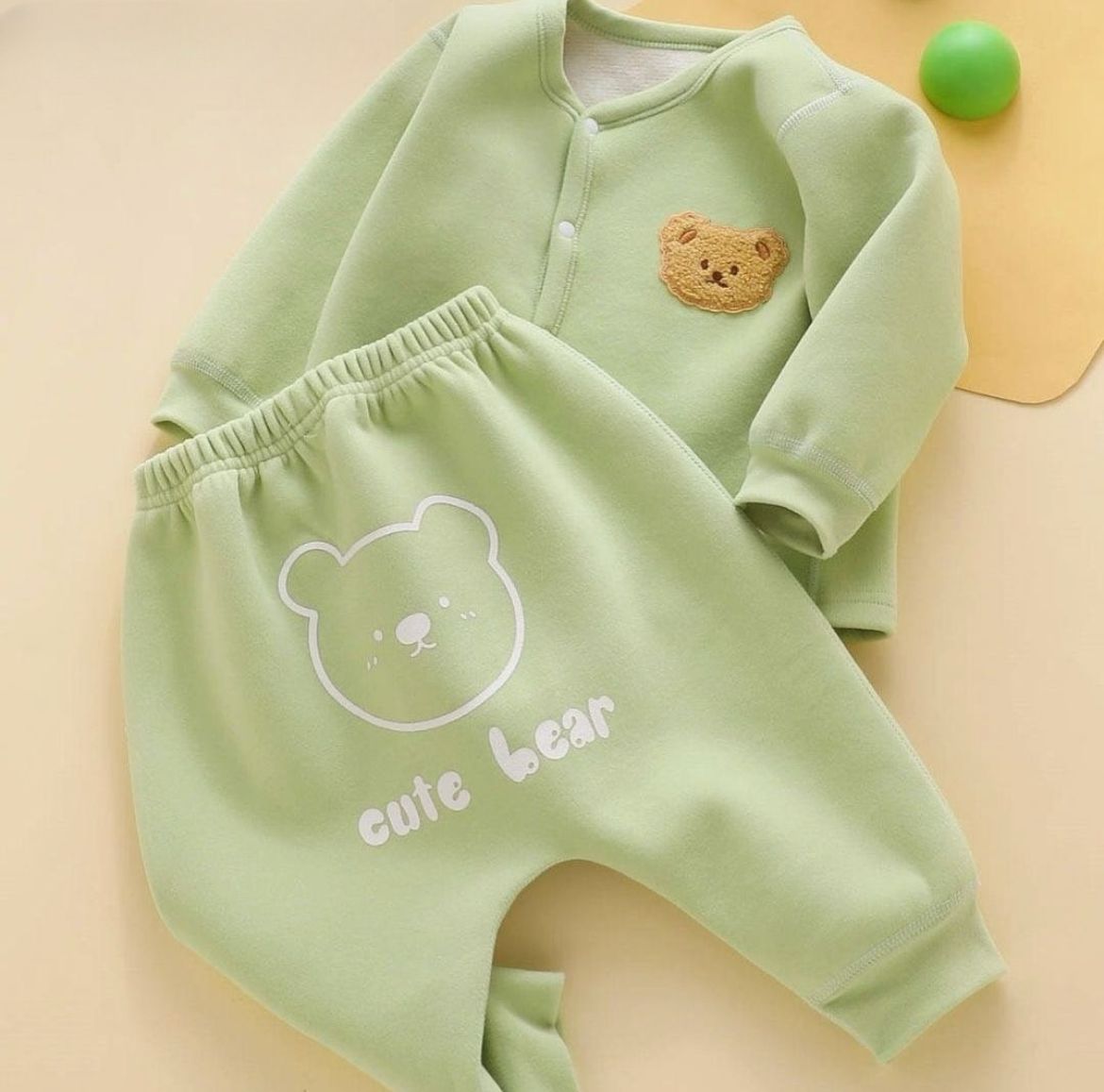 Green Bear set fleece