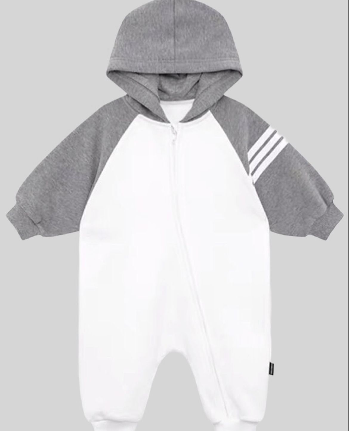 Mixed White & Grey Fleece-Lined Overall