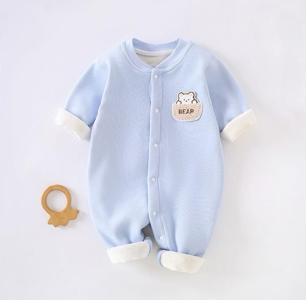 Blue overall fleece