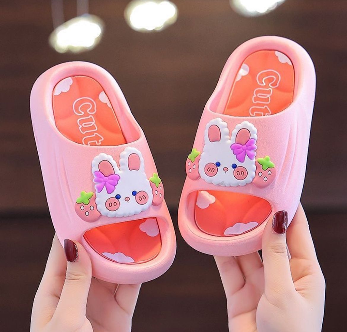 Adorable pink slippers