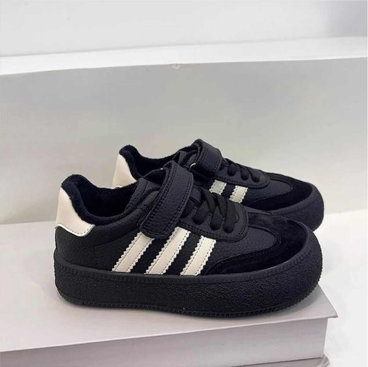 Black and white sneakers