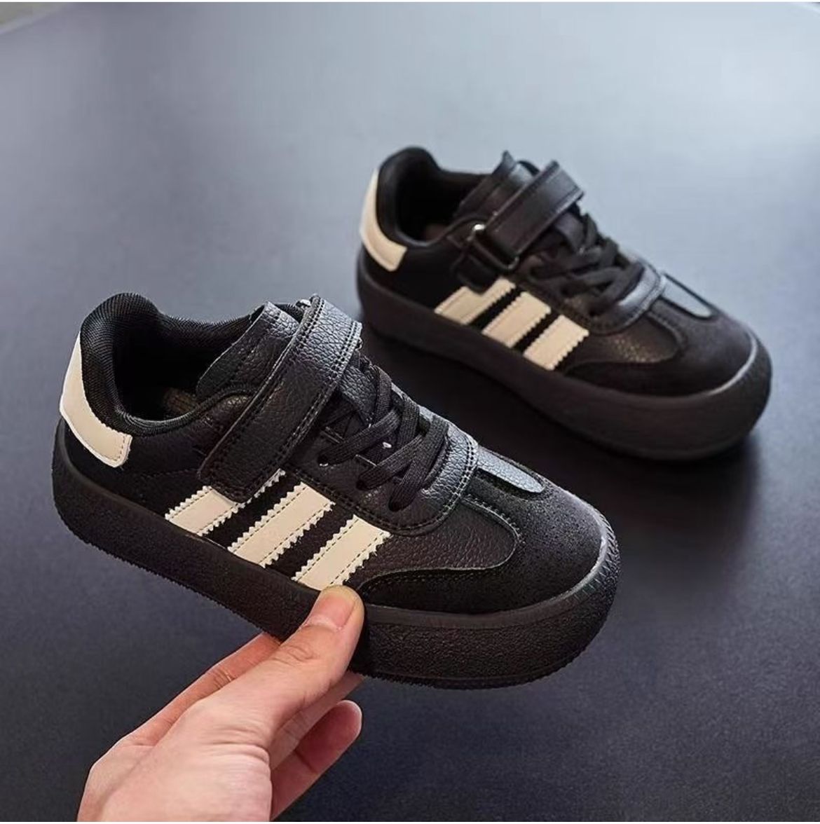 Black and white sneakers