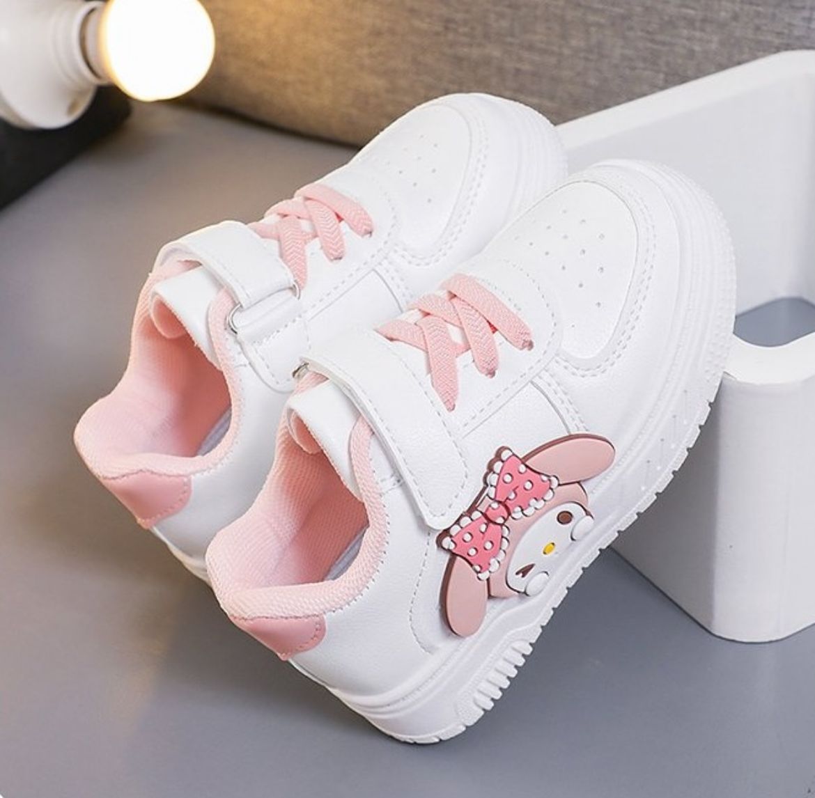 Cute pink and white shoes