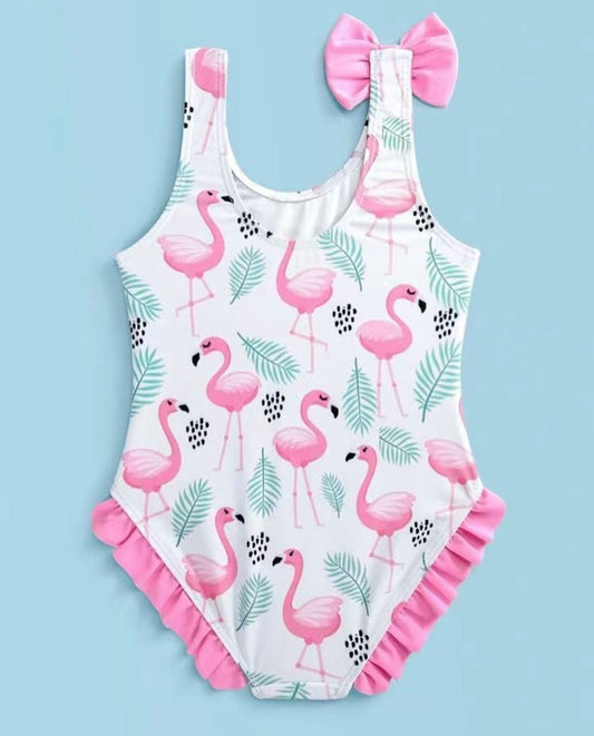 Flamingo swimsuit for girls